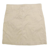 OLD NAVY Womens Beige Cotton Straight Short Skirt Size M Casual Pocket Detail
