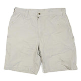 CARHARTT Mens Shorts Beige Casual Cotton Blend L W36 Workwear Durable Comfort