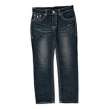 True Religion Contrast Stitch Jeans - 34W 30L Dark Wash Denim
