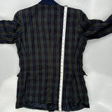 Burberry Checked Blazer - Large Multicoloured Wool