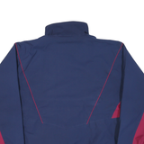 THOMAS E WILSON Mens Blue & Maroon Zip Jacket XL Polyester Blend Plain Casual