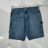 Wrangler Denim Shorts - 33W 9L Blue Cotton