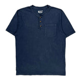 Carhartt Henley T-Shirt - Medium Blue Cotton