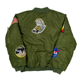 Age 10 Up And Away Bomber Jacket - Medium Green Polyester