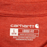 Carhartt T-Shirt - Large Red Cotton