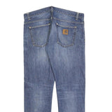 CARHARTT Mens Regular Fit Blue Denim Jeans Button Closure W37 L32 Classic Style
