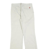 TIDE Womens Cotton Blend White Regular Fit Straight Leg Trousers W28 L32 Casual