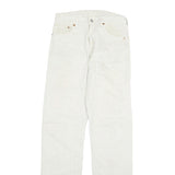 LEVI'S 501 Mens Regular White Jeans Denim W27 L32 Classic Button Closure