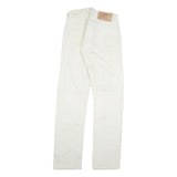 LEVI'S 501 Mens Regular White Jeans Denim W27 L32 Classic Button Closure