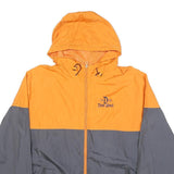 DISNEY Mens Orange & Grey Zip Jacket L Polyester Blend Colourblock Casual