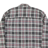 DICKIES Mens Black White & Red Cotton Blend Button Jacket L Plaid Workwear