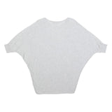 PHASE EIGHT Womens Grey Wool Blend Batwing Sleeve Round Neck Top S Elegant