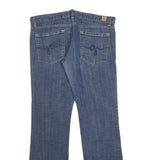 GUESS Womens Regular Fit Blue Denim Flared Cotton Blend Jeans W34 L31 Classic