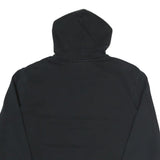 PUMA Womens Black Cotton Blend Pullover Hoodie M Logo Print Casual Wear