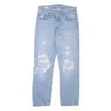 LEVI'S 501 Big E Womens Jeans Blue Light Denim Regular Straight Stone Wash W26