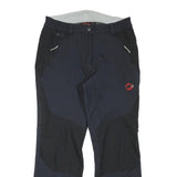 MAMMUT Womens Blue & Black Polyester Blend Relaxed Straight Trousers W30 L29