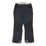 MAMMUT Womens Blue & Black Polyester Blend Relaxed Straight Trousers W30 L29