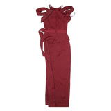 PHASE EIGHT Womens Maroon Sleeveless Maxi Dress Polyester Blend UK 6 Elegant
