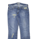 LEVI'S 572 Womens Jeans Blue Regular Straight Denim Medium W32 L30 Distressed