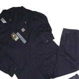 CARHARTT Mens Black Cotton Blend Dungarees Regular Fit Long Sleeve 3XL W25 L52