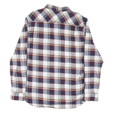 VANS Mens Blue & Maroon Check Shirt L Casual Cotton Blend Long Sleeve