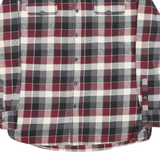 JACHS Mens Red Black & White Plaid Shirt M Cotton Blend Casual