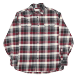 JACHS Mens Red Black & White Plaid Shirt M Cotton Blend Casual