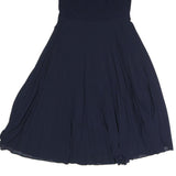 LAUREN RALPH LAUREN Womens Navy Fit & Flare Polyester Sleeveless Midi Dress S