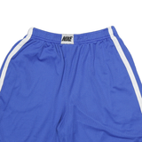 NIKE Mens Blue & White Casual Shorts XL W26 Polyester Blend Mesh Sport