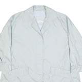 BURBERRY Womens White Jacket XL Button Closure Plain Classic Fit Lightweight