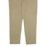 LEVI'S Mens Cotton Beige Regular Fit Straight Leg Trousers W36 L30 Casual Zip