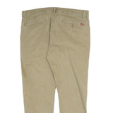 LEVI'S Mens Cotton Beige Regular Fit Straight Leg Trousers W36 L30 Casual Zip
