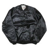 WESTARK Mens Black Satin Starbuilders Karaoke Button Jacket M Nylon Bomber Plain