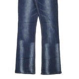 BLUE CRUSH Womens Regular Fit Bootcut Denim Dark Jeans W30 L32 Faded Classic