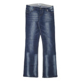 BLUE CRUSH Womens Regular Fit Bootcut Denim Dark Jeans W30 L32 Faded Classic