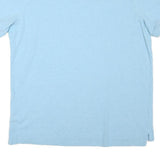 POLO RALPH LAUREN Mens Blue Cotton Blend Short Sleeve Plain L Polo Shirt Classic