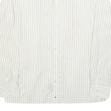 TOMMY HILFIGER Mens White & Black Pinstripe Shirt L Classic Long Sleeve Button