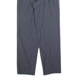 Mens Wool Blend Relaxed Grey Trousers W34 L34 Zip Closure Classic Plain