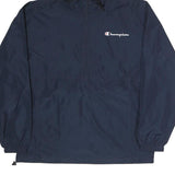 CHAMPION Mens Navy Blue Casual Jacket M Polyester Plain Hooded Zip