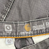 Carhartt Cargo Trousers - 32W 32L Grey Cotton
