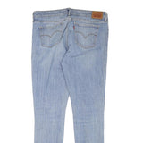 LEVI'S 711 Womens Slim Blue Denim Light W34 L31 Ripped Skinny Jeans Cotton Blend