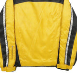 GIERRE Mens Yellow & Black Outdoor Jacket L Nylon Zip Reflective Stripes