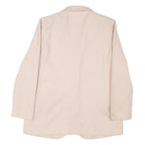 SAG HARBOR Womens Cream Wool Button Jacket M Plain Classic Blazer Outerwear