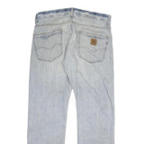 CARHARTT Mens Regular Fit Blue Cotton Blend Straight Leg Trousers W34 L34