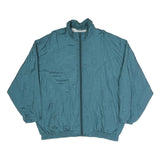 Mens Blue Polyester Blend Casual Zip Up Regular Fit Jacket XL Lightweight Plain