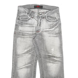 RPM NO 1 Womens Jeans Blue Relaxed Wide-Leg Denim Medium W32 L26 Cropped Button