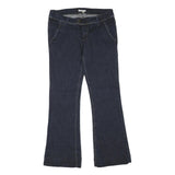 Womens Blue Regular Fit Straight Denim Jeans W32 L29 Cotton Blend Zip