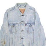 LEVI'S Mens Blue Denim Button Cotton Jacket S Classic Casual Vintage Style