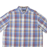 CHAPS Mens Blue & Red Check Shirt XL Button-Down Collared Cotton Casual