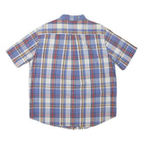 CHAPS Mens Blue & Red Check Shirt XL Button-Down Collared Cotton Casual